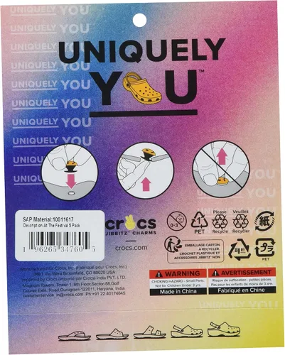 Vista 3 de Crocs Jibbitz Shoe Spirit - Paquete múltiple unisex para niñas, dijes para adolescentes