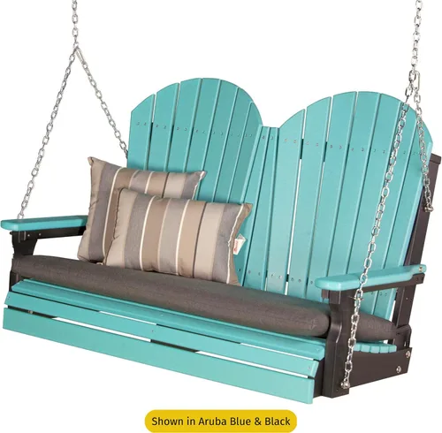 Vista 6 de LuxCraft Columpio Adirondack de 4' - Disponible en 22 colores Caoba antigua