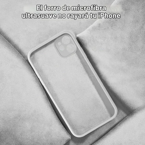 Vista 6 de Vooii Funda compatible con iPhone 11, silicona líquida mejorada con bordes planos, protección de cámara, forro de microfibra antiarañazos, funda