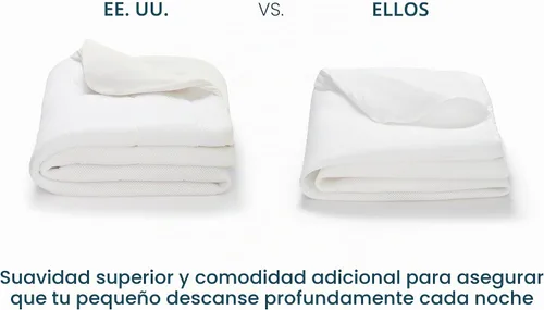 Vista 8 de HALO Funda de colchón transpirable para cuna, malla acolchada, impermeable, ajuste universal para cuna estándar y camas de niños pequeños, fácil