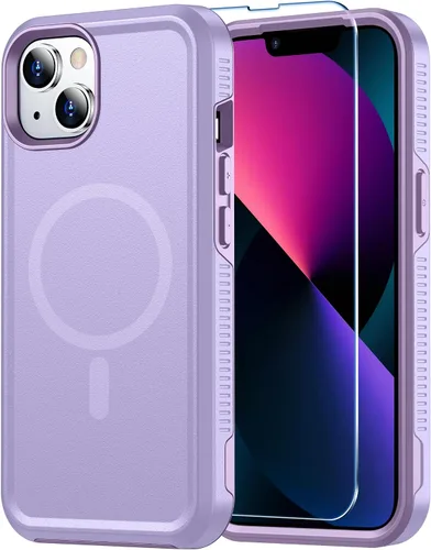 Vista 17 de Funda magnética para iPhone 13, compatible con MagSafe, protección contra caídas de grado militar, antideslizante, a prueba de golpes de 13 pies