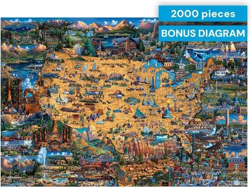 Vista 6 de Buffalo Games - Eric Dowdle National Parks - Rompecabezas de 2000 piezas para adultos Intermediate to Expert, Made in USA, Recycled Board