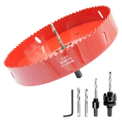 Vista 35 de Broca bimetálica para taladro, cortador de orificios HSS con eje para madera y metal