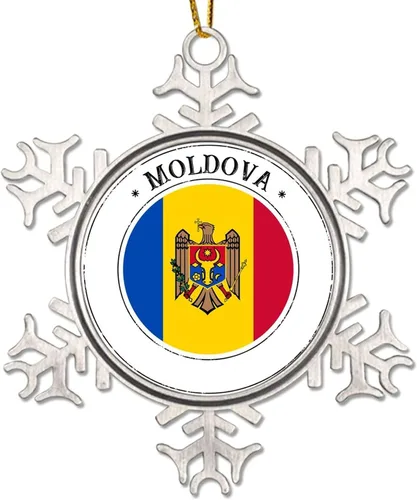 Vista 13 de Bandera de Malasia Adornos de Navidad para niños, bandera nacional, silueta de Malasia, decoraciones de Navidad, regalo de metal copo de nieve