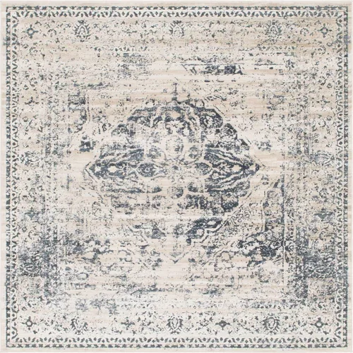 Vista 15 de Unique Loom Chateau Collection - Alfombra de área - Hoover (2' 2" x 3' 1" rectangular, azul oscuro/beige)