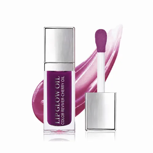 Vista 10 de GECOMO Aceite de brillo de labios hidratante, brillo de labios transparente con tinte Toot, nutritivo, duradero, reparador, aclarante de líneas