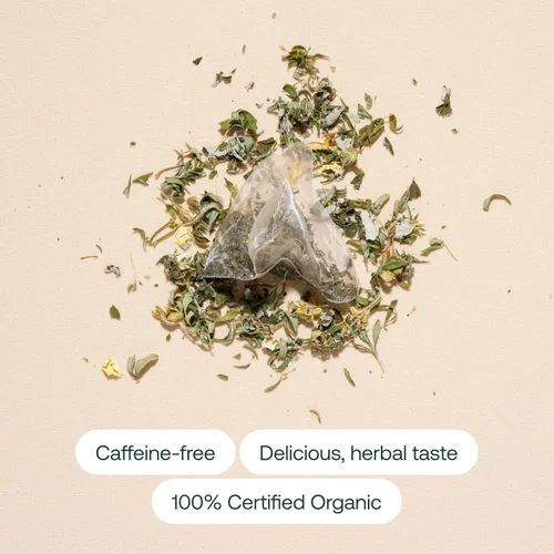 Vista 4 de Mira Té de fertilidad, sin cafeína, 100% orgánico, bayas de Goji y raíz de jengibre ayudan a regular los ciclos, apoya la concepción y promueve