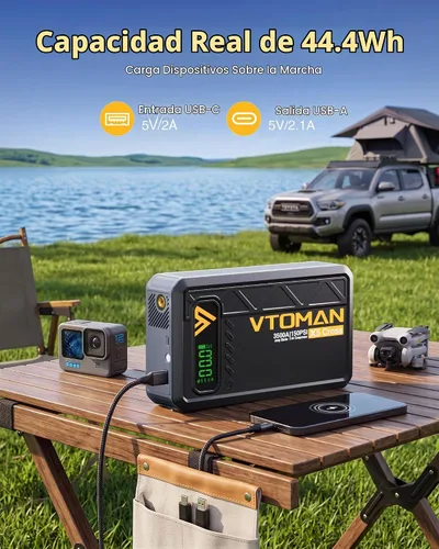 Vista 5 de VTOMAN X5 Cross 3500A Jump Starter with Air Compressor, Car Battery Jumper