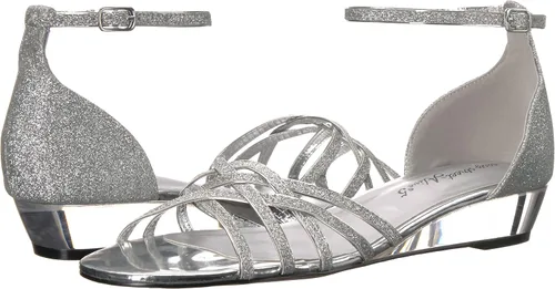 Vista 7 de Easy Street Sandalias de cuña cruzada Tarrah de piel sintética para mujer