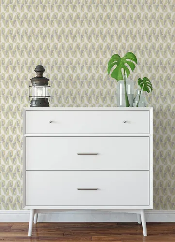 Vista 2 de Scott Living Papel tapiz autoadhesivo de Falkirk amarillo