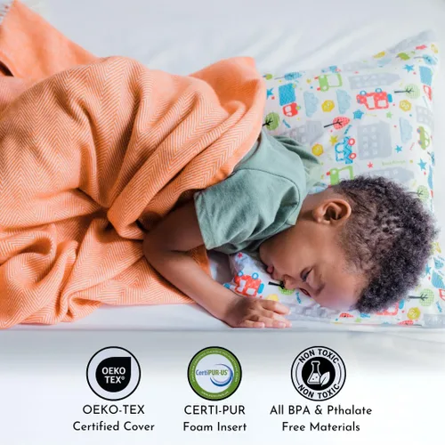 Vista 4 de Little Sleepy Head Protector de cama para niños pequeños, riel de cama para niños pequeños, riel de cama para niños pequeños con cubierta suave