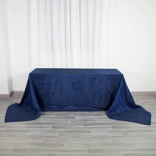 Vista 10 de Mantel rectangular de tafetán arrugado de acordeón de 90 x 132 pulgadas, manteles de boda, manteles de mesa, decoración de eventos, manteles