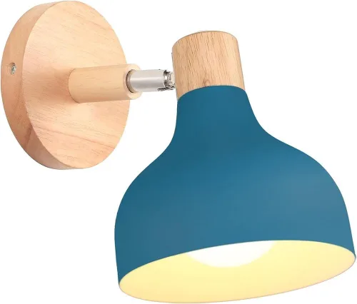 Vista 17 de Scandinavian Retro Dimmable E27 Wall Lamp for Bedroom Living Room Hallway Kitchen Indoor Lighting(Amarillo,1 Pieza)