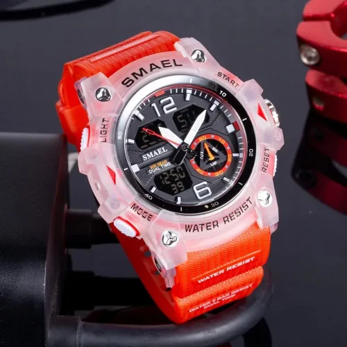 Vista 2 de Reloj militar impermeable para hombre, relojes deportivos LED digitales multifunción para hombre