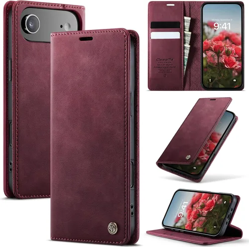 Vista 106 de Funda tipo cartera para Samsung Galaxy Z Fold 7 de piel con tarjetero y función atril, cierre magnético, bloqueo RFID, TPU a prueba de golpes, Negro