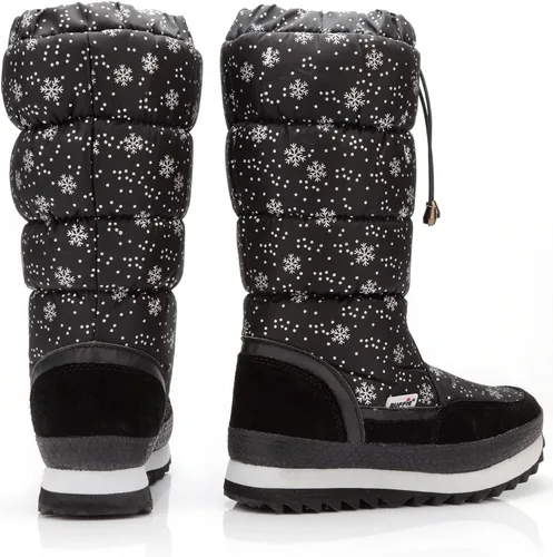 Vista 3 de DADAWEN - Botas de nieve para mujer, impermeables, con forro de piel