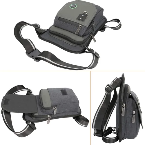 Vista 5 de Bolsa de muslo Larswon pierna bolsa bolsa muslo paquete bolsa táctica cintura motocicleta bolsa impermeable Gris oscuro 1226