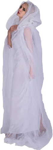 Vista 3 de EraSpooky Fantasma mujer Halloween fantasma adulto disfraz Haunter vestido de fiesta