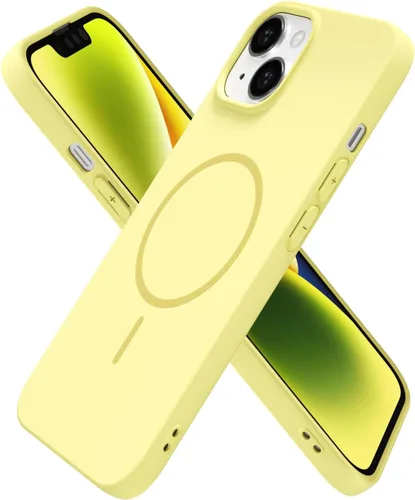 Vista 203 de Oakxco Funda de Silicona Mag Safe para iPhone 12 Pro Max, Funda Magnética Delgada y Fina Compatible con Carga Inalámbrica MagSafe, Bonita Funda