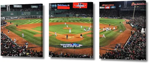 Vista 82 de TUMOVO Arte de pared en lienzo para estadio deportivo, arte de pared de campo Wrigley en Chicago, pinturas de Chicago, impresiones sobre lienzo