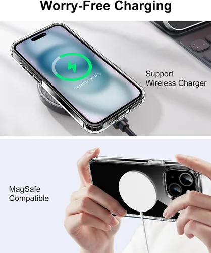 Vista 418 de HOOMIL Funda para iPhone 7 Plus/iPhone 8 Plus de 5.5 Pulgadas, sin amarillamiento, protección contra caídas, cubierta trasera dura transparente