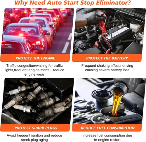 Vista 4 de VOFONO Eliminador de parada de arranque automático compatible con Jeep Wrangler JL JLU Gladiator 2018-2023, sistema de arranque de parada del motor