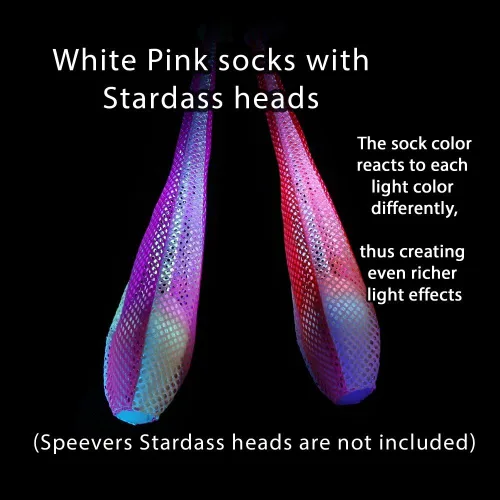 Vista 8 de speevers Juego de calcetines para principiantes y profesionales, red súper suave no elástica, 5 colores disponibles, espectáculo de luz LED