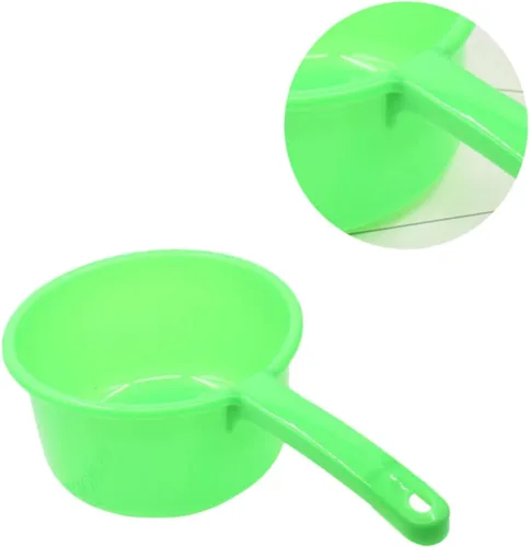 Vista 6 de SHOWERORO Cucharón de agua de plástico con mango largo para baño de cocina y riego de plantas, cuchara versátil para uso doméstico