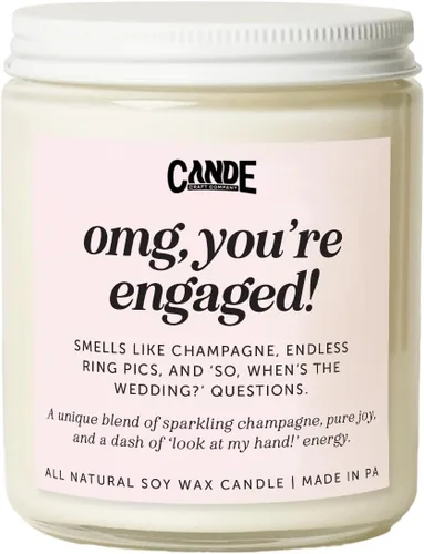 Vista 8 de CE Craft Acerca de F*cking Time Candle - Vela perfumada de cera de soja con aroma a galleta de azúcar, regalo de compromiso