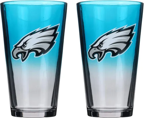 Vista 7 de The Memory Company Juego de 2 vasos con licencia de la NFL, diseño ombre, Philadelphia Eagles