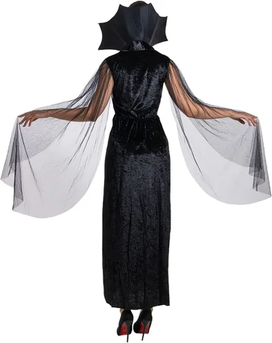 Vista 4 de EraSpooky - Disfraz de vampiro para mujer, vestido gótico de Halloween