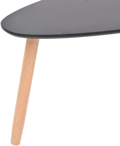 Vista 8 de Mesa auxiliar, mesa de centro y escritorio, mesa de centro de madera maciza adecuada para sala de estar, oficina, balcón, sala de estar familiar