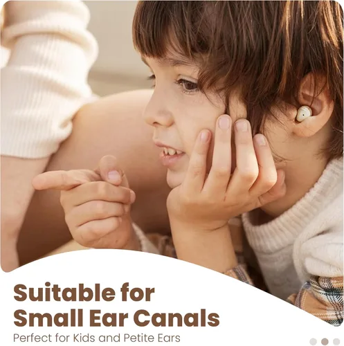 Vista 5 de Xmenha Pequeños mini auriculares invisibles inalámbricos Bluetooth más pequeños discretos pequeños auriculares ocultos para el trabajo, micro perfil