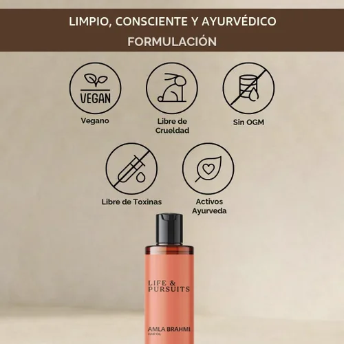 Vista 7 de Life & Pursuits Amla Brahmi - Aceite para el cabello, 3.4 onzas líquidas, aceite ayurvédico para cabello y cuero cabelludo para raíces débiles
