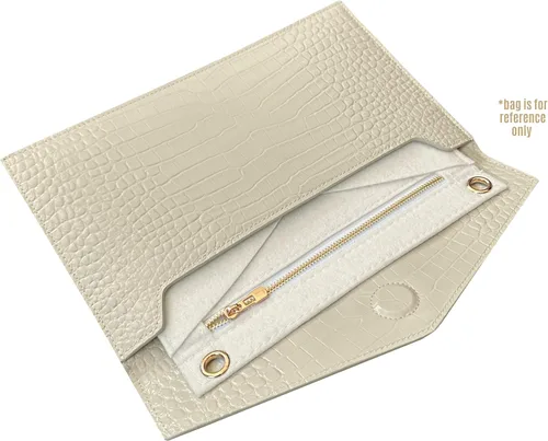 Vista 4 de Uptown Clutch Conversion Kit with Gold Chain Wristlet Insert Wallet on Chain WOC Uptown Pouch Insert (Lime)