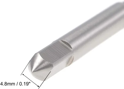 Vista 4 de uxcell Macho métrico para máquina izquierda M6 rosca 1 paso H2 precisión 3 flautas acero de alta velocidad 2 unids