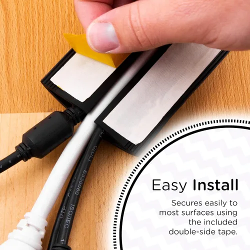 Vista 6 de Cordinate - Cubierta de cable de piso de 6 pies, protector de cable, oculta cables de extensión, protege cables, previene caídas de cables