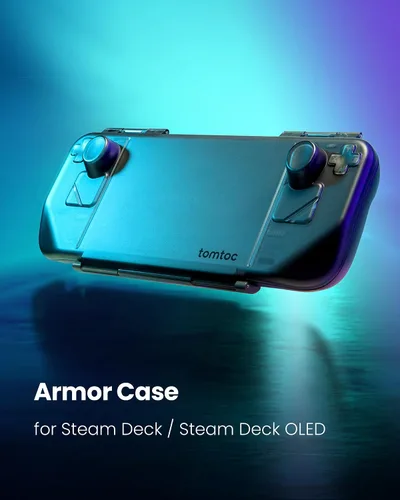 Vista 2 de tomtoc Armor Case for Steam DeckOLED, Steam Deck Hard Shell, Protective Case, Hard Portable Travel Carry Case, Shock-proof, Anti-scratch, with