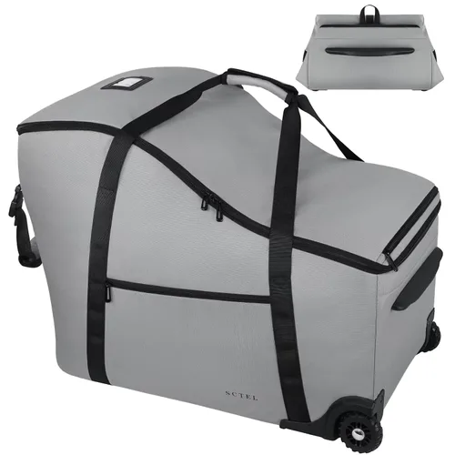 Vista 9 de Bolsa de viaje para asiento de coche infantil SCTEL Compatible con Doona, asiento de coche y base, Chicco Keyfit 35 y base, bolsa de viaje Doona