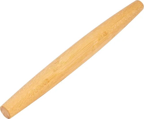 Vista 7 de Rodillo francés clásico de madera de bambú para hornear pizza pastel galleta, 13 pulgadas