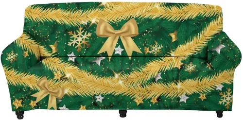 Vista 9 de Horeset Snowy Tree - Funda de sofá para 2 cojines, decoración del hogar, funda protectora de muebles para perro, impermeable y lavable Árbol nevado
