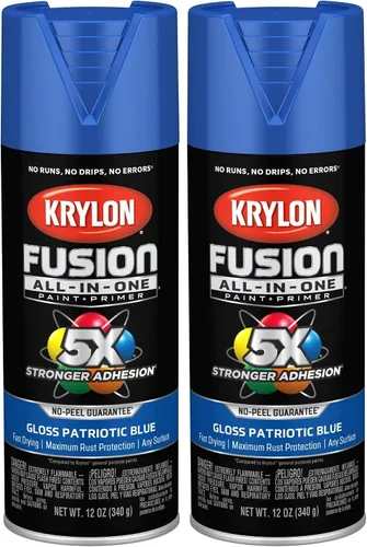 Vista 32 de Krylon Fusion - Pintura en aerosol adhesiva todo en uno para uso en interiores y exteriores, 12 onzas, vidrio de playa
