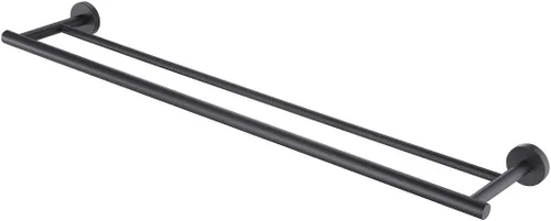 Vista 14 de KES Toallero doble de 23.6 pulgadas, soporte para toallas de baño, cocina, barra de toalla doble, resistente al óxido, montaje en pared, acero