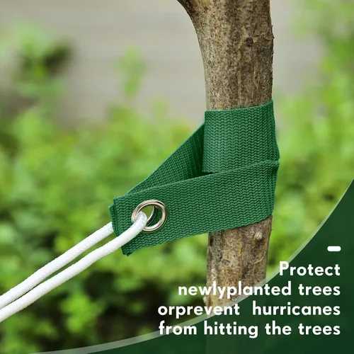 Vista 5 de 48 correas de soporte de árbol de 15.7 pulgadas para estacar, lazos de árbol para estacas de árboles recién plantados rectos y protección contra