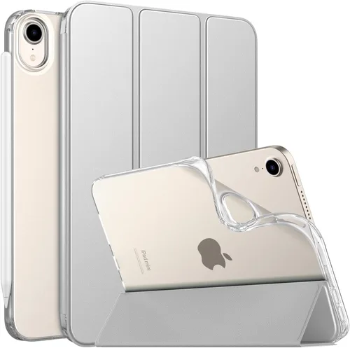 Vista 24 de MoKo Funda para el nuevo iPad mini 7 (A17 Pro) 2024, Funda para iPad mini de 6ª generación 2021 (21,08 cm), Funda para iPad mini 6, Funda trasera