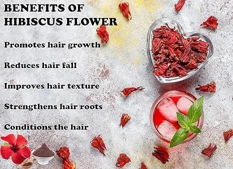 Vista 2 de MM Hibiscus Flower Powder, for Face Pure & Natural,Ideal for Hair Mask and Face Pack- 100 G