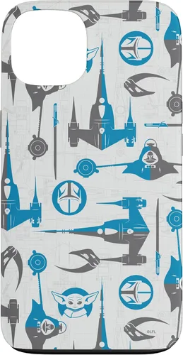Vista 7 de Funda para iPhone 16 Star Wars The Mandalorian & Grogu Signets y Starships