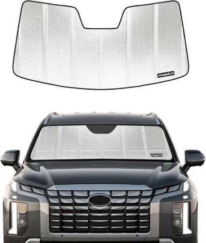 Vista 6 de Pigenius Parasol para parabrisas para Hyundai Palisade 2020-2026, acabado plateado metálico