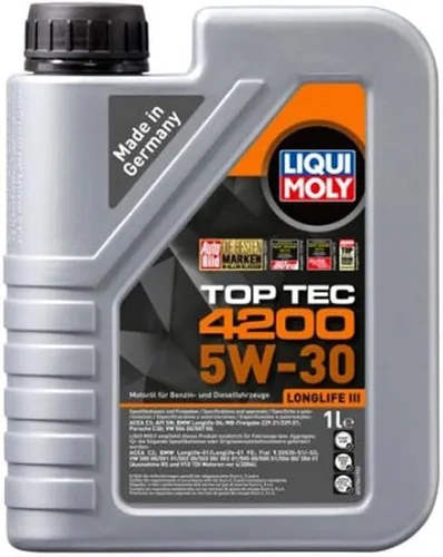 Vista 6 de Aceite sintético para motor de la marca Liqui Moly, con tecnología 4200 5W-30