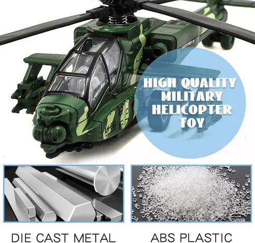Vista 5 de OTONOPI Helicóptero Militar de Retroceso Juguetes de Avión del Ejército con Luces y Sonidos Modelo de Avión de la Fuerza Aérea Diecast Regalos